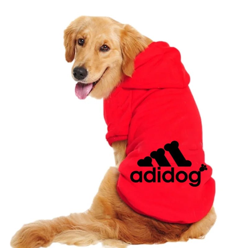 Turn playtime into a fashion statement with this iconic “Adidog” hoodie, created for dogs who love to move in style. The soft, cozy fabric and relaxed fit keep your pup warm and comfortable. - Luxempirez