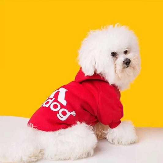 Turn playtime into a fashion statement with this iconic “Adidog” hoodie, created for dogs who love to move in style. The soft, cozy fabric and relaxed fit keep your pup warm and comfortable. - Luxempirez