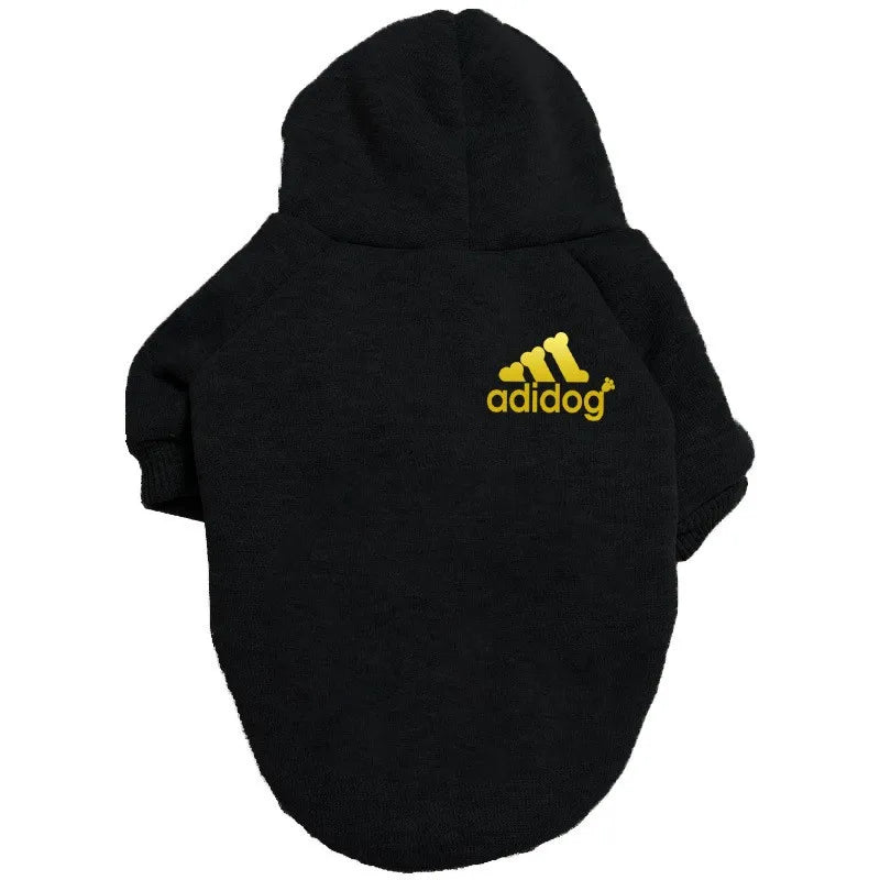 Turn playtime into a fashion statement with this iconic “Adidog” hoodie, created for dogs who love to move in style. The soft, cozy fabric and relaxed fit keep your pup warm and comfortable. - Luxempirez