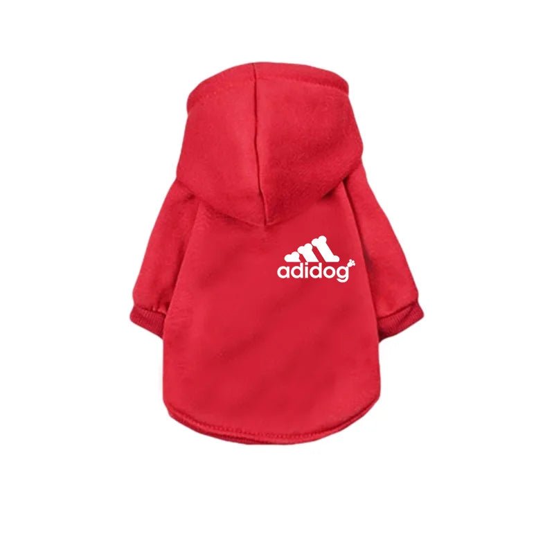 Turn playtime into a fashion statement with this iconic “Adidog” hoodie, created for dogs who love to move in style. The soft, cozy fabric and relaxed fit keep your pup warm and comfortable. - Luxempirez