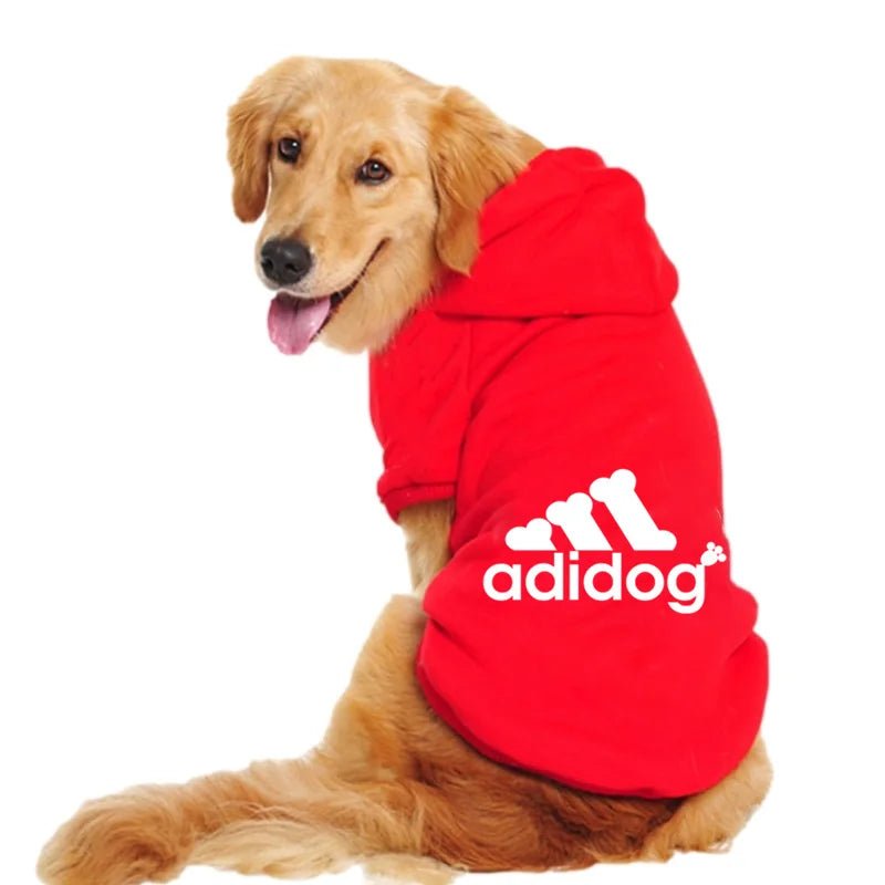 Turn playtime into a fashion statement with this iconic “Adidog” hoodie, created for dogs who love to move in style. The soft, cozy fabric and relaxed fit keep your pup warm and comfortable. - Luxempirez