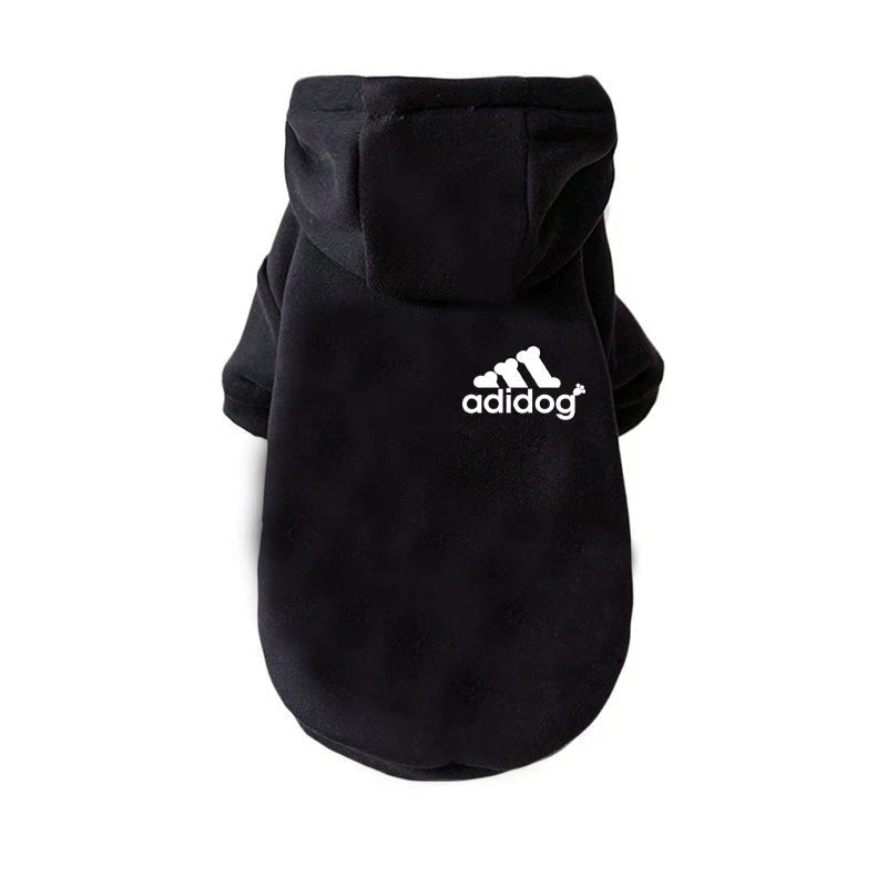 Turn playtime into a fashion statement with this iconic “Adidog” hoodie, created for dogs who love to move in style. The soft, cozy fabric and relaxed fit keep your pup warm and comfortable. - Luxempirez