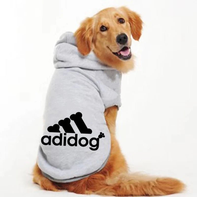 Turn playtime into a fashion statement with this iconic “Adidog” hoodie, created for dogs who love to move in style. The soft, cozy fabric and relaxed fit keep your pup warm and comfortable. - Luxempirez
