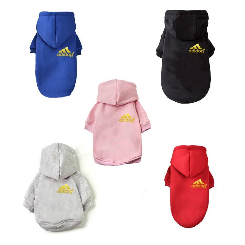 Turn playtime into a fashion statement with this iconic “Adidog” hoodie, created for dogs who love to move in style. The soft, cozy fabric and relaxed fit keep your pup warm and comfortable. - Luxempirez