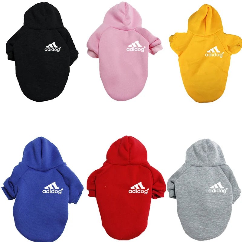 Turn playtime into a fashion statement with this iconic “Adidog” hoodie, created for dogs who love to move in style. The soft, cozy fabric and relaxed fit keep your pup warm and comfortable. - Luxempirez