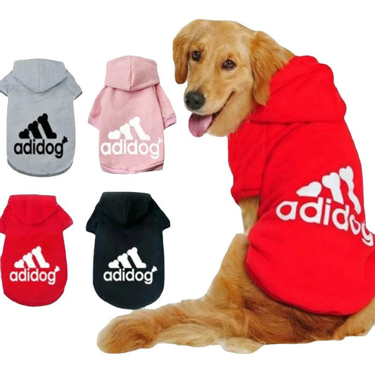 Turn playtime into a fashion statement with this iconic “Adidog” hoodie, created for dogs who love to move in style. The soft, cozy fabric and relaxed fit keep your pup warm and comfortable. - Luxempirez