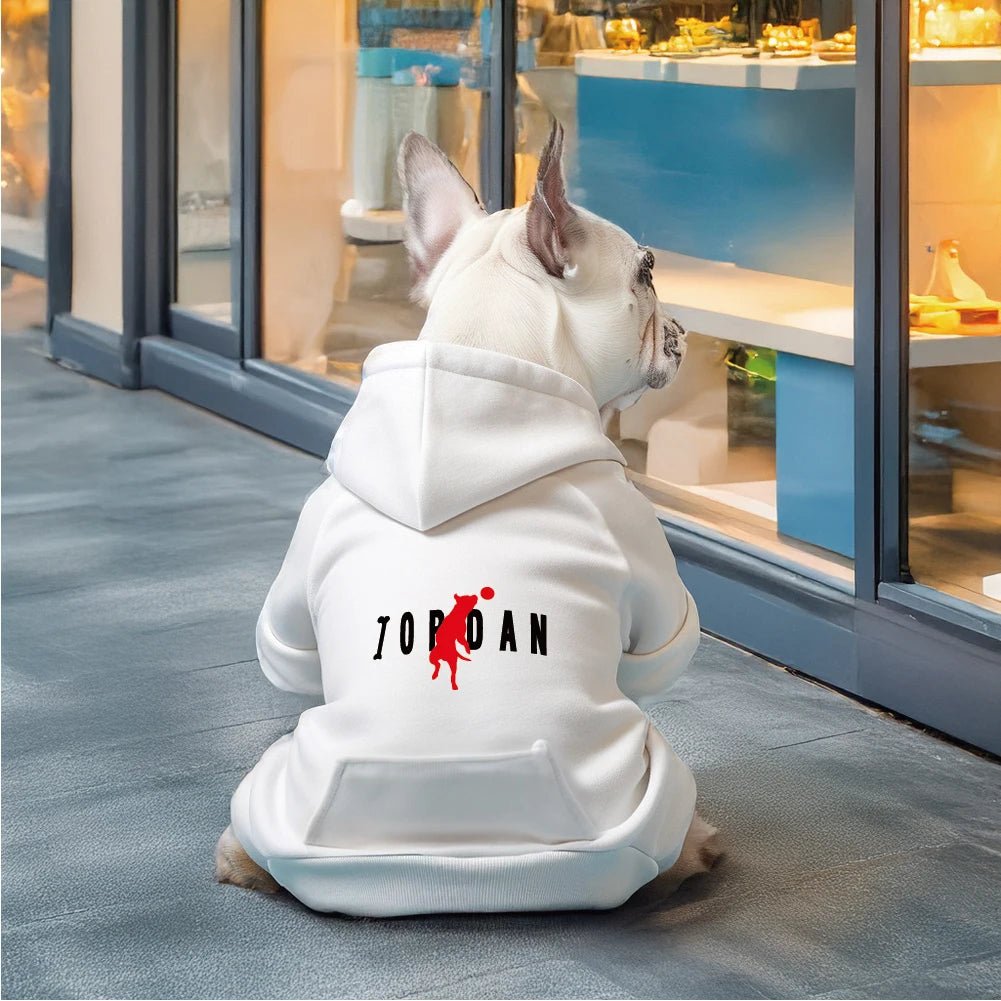 Turn your dog into a style icon with this exclusive hoodie, inspired by the bold energy of premium streetwear. Crafted from soft, high‑quality fabric, it wraps your pup in warmth and comfort while the striking red silhouette. - Luxempirez