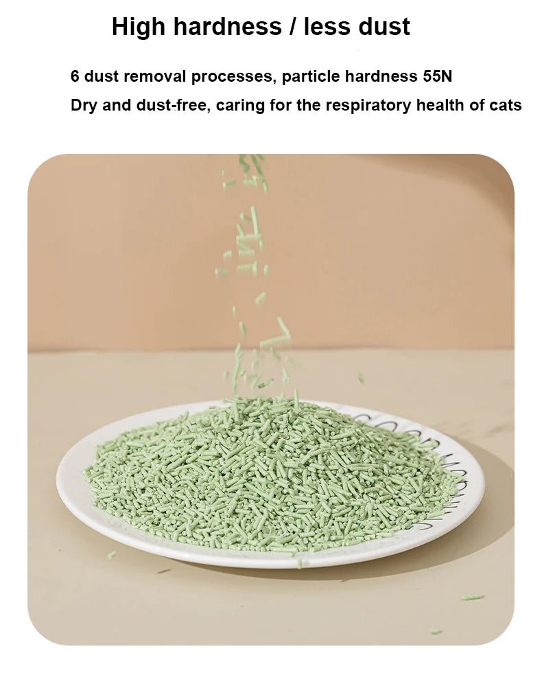 Veloutée - douce, à base de plantes et irrésistiblement douce, cette litière pour chat au tofu de qualité supérieure transforme chaque bac à litière en un sanctuaire propre et serein pour votre félin. Fabriquée à partir de matériaux naturels et biodégradables, elle offre une absorption exceptionnelle. - Luxempirez