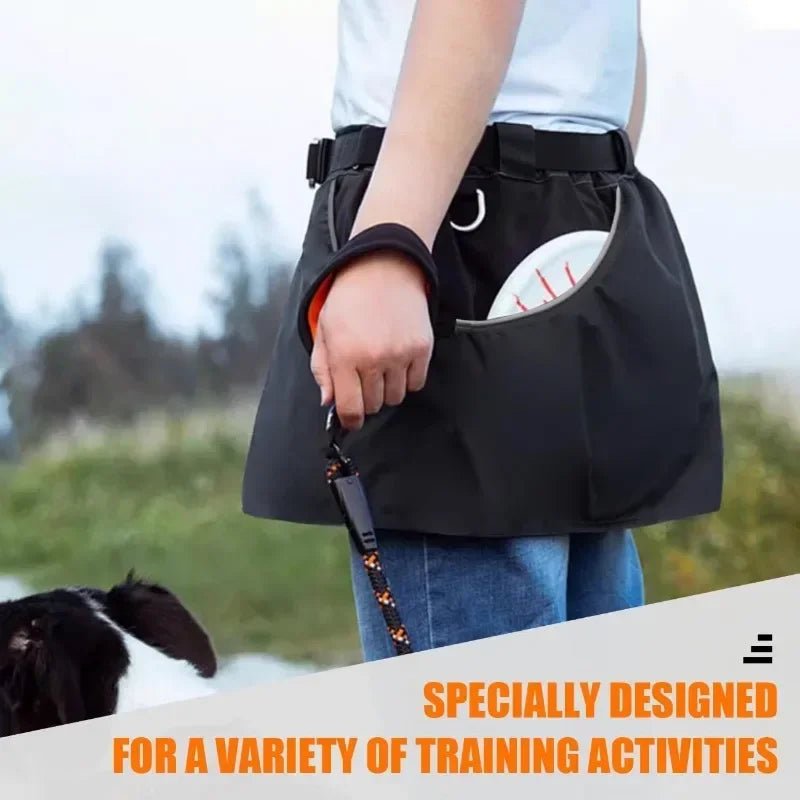 Tablier de dressage imperméable pour chien avec ceinture réglable et plusieurs poches, conçu pour garder toutes les friandises, jouets et outils organisés pendant les séances de dressage en plein air. - Luxempirez