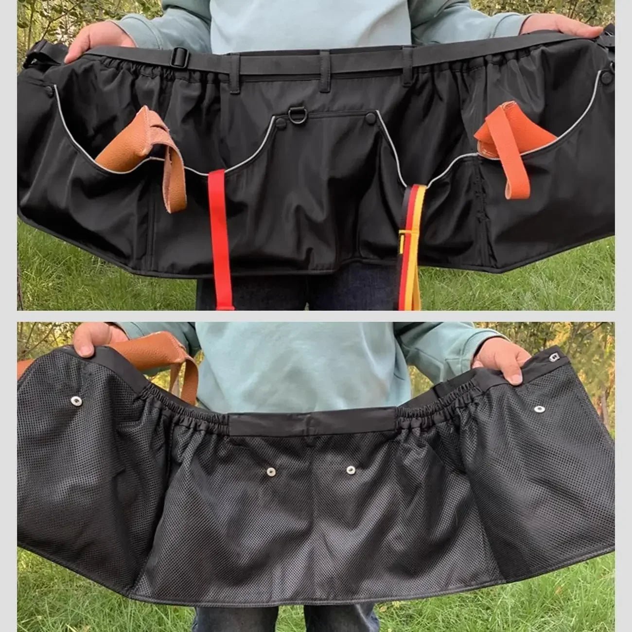 Tablier de dressage imperméable pour chien avec ceinture réglable et plusieurs poches, conçu pour garder toutes les friandises, jouets et outils organisés pendant les séances de dressage en plein air. - Luxempirez