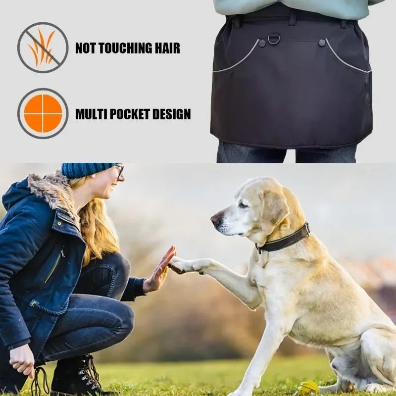 Tablier de dressage imperméable pour chien avec ceinture réglable et plusieurs poches, conçu pour garder toutes les friandises, jouets et outils organisés pendant les séances de dressage en plein air. - Luxempirez