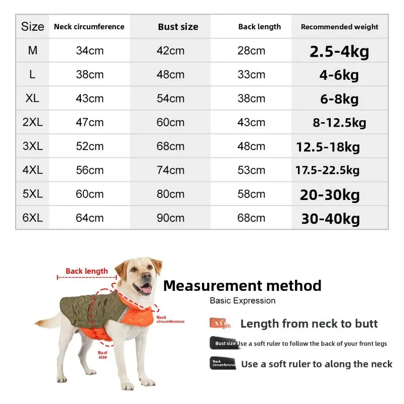 Winter Warm Dog Jacket Coat Reflective Waterproof Windproof Lightweight Pet Clothing Jackets for Small Medium Large Dogs - Luxempirez
