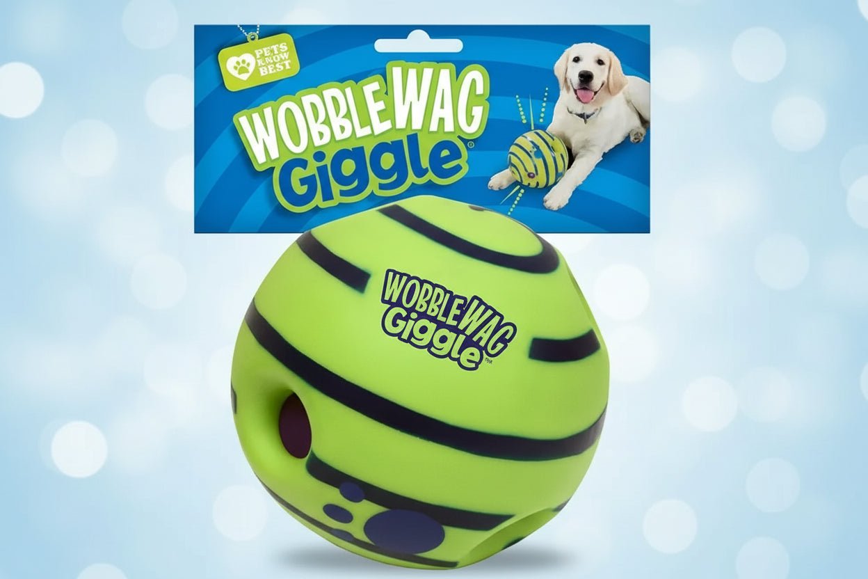 Wobble Wag Giggle Ball is an interactive dog toy that makes funny giggle sounds every time your dog nudges, rolls, or shakes it, keeping pups active, curious, and entertained for hours. - Luxempirez