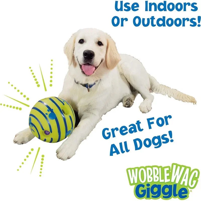 Wobble Wag Giggle Ball is an interactive dog toy that makes funny giggle sounds every time your dog nudges, rolls, or shakes it, keeping pups active, curious, and entertained for hours. - Luxempirez