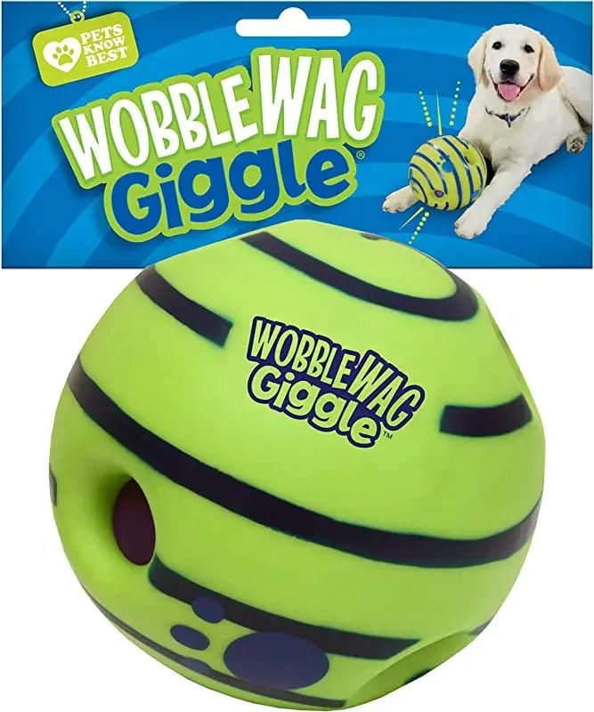 Wobble Wag Giggle Ball is an interactive dog toy that makes funny giggle sounds every time your dog nudges, rolls, or shakes it, keeping pups active, curious, and entertained for hours. - Luxempirez