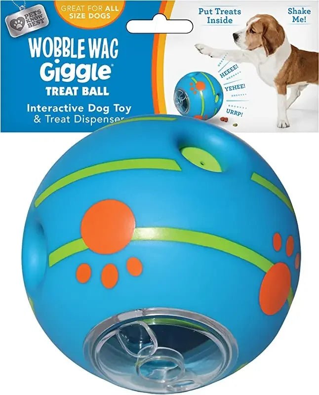 Wobble Wag Giggle Ball is an interactive dog toy that makes funny giggle sounds every time your dog nudges, rolls, or shakes it, keeping pups active, curious, and entertained for hours. - Luxempirez