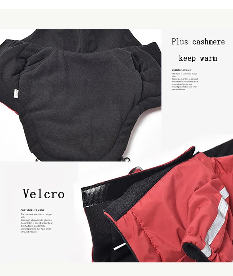 Wrap your adventurer in pure sophistication with this premium red hooded jacket, designed for dogs who explore in style. The sleek, sporty cut and reflective details bring a high‑end, urban look while enhancing visibility on evening walks. - Luxempirez