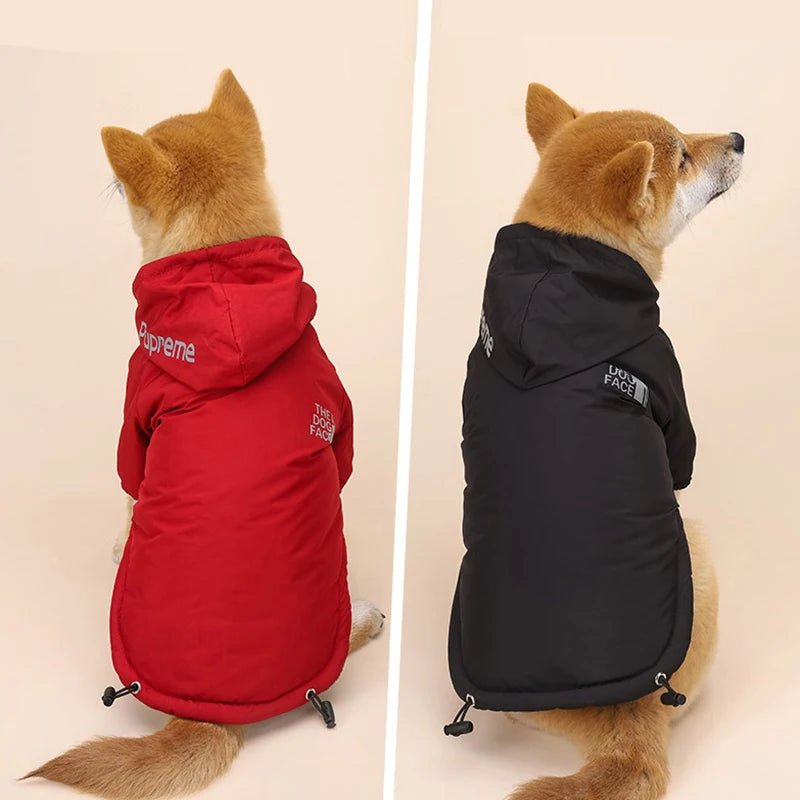 Wrap your adventurer in pure sophistication with this premium red hooded jacket, designed for dogs who explore in style. The sleek, sporty cut and reflective details bring a high‑end, urban look while enhancing visibility on evening walks. - Luxempirez